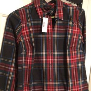 JCrew Plaid Button Down EUC